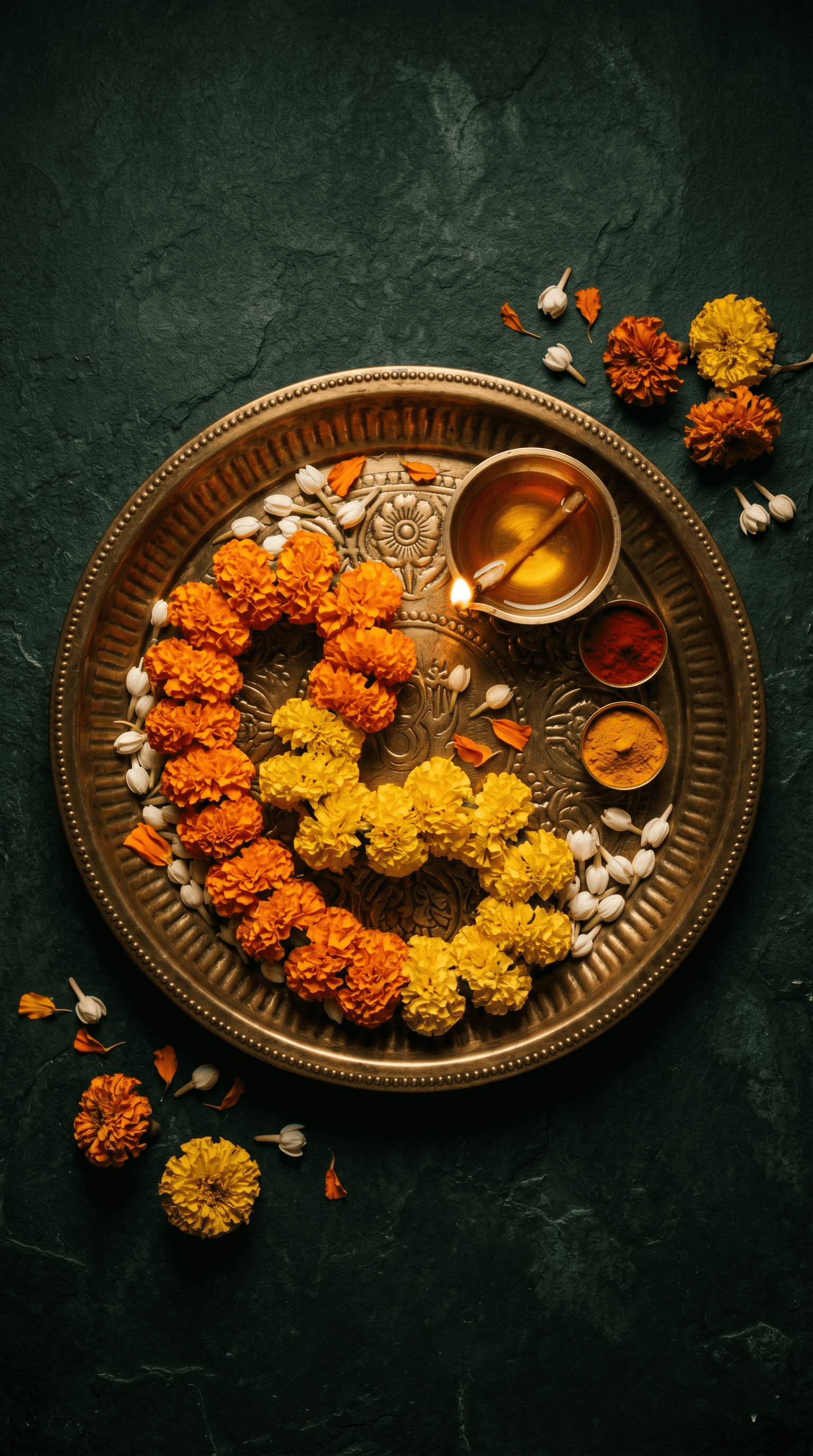 Sacred flowers at dawn